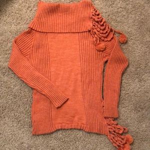 Anthropologie Paradyz Couture Soft Orange Sweater- EUC Sz L